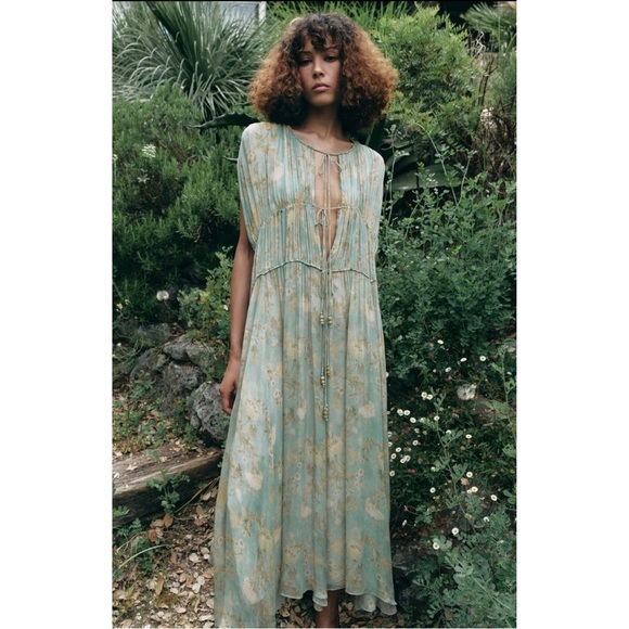 NWT Zara Collection Chiffon Dress size Small - Picture 1 of 8